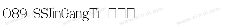 089 SSJinGangTi字体转换